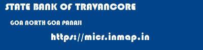 STATE BANK OF TRAVANCORE  GOA NORTH GOA PANAJI   micr code